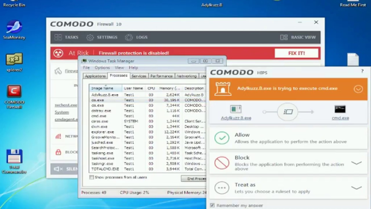 comodo free firewall only